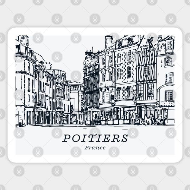 Poitiers - France Sticker by Lakeric